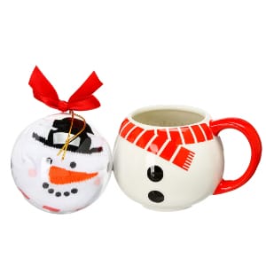 Geschenk-Set "Schneemann" aus Tasse und Schneemann-Socken