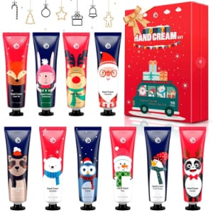 10er-Set Handcreme mit Weihnachts-Motiven